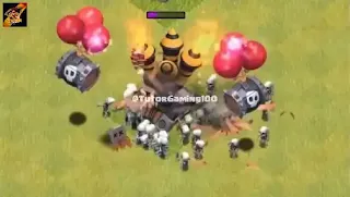 Skeleton Barrel flying and exploding Skeleton Barrel flying and exploding
